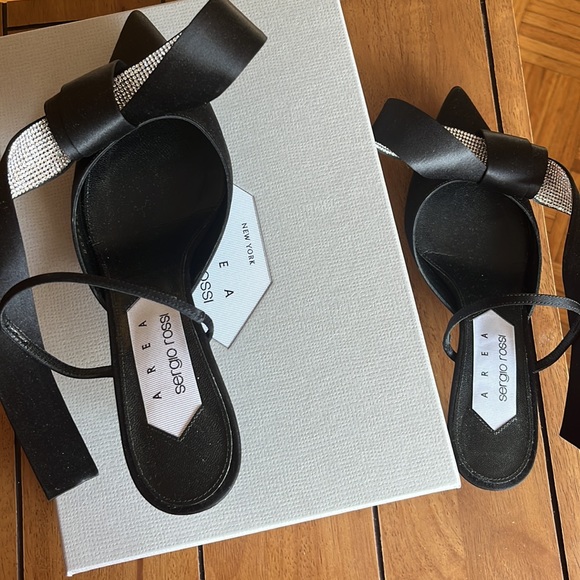 AREA x Sergio Rossi Marquise crystal-embellished sandals - Picture 2 of 12